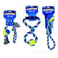 Tennis Rope Dog toy with PVC toy